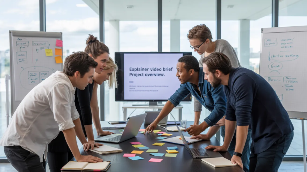 Writers giving the final touches to the explainer video content