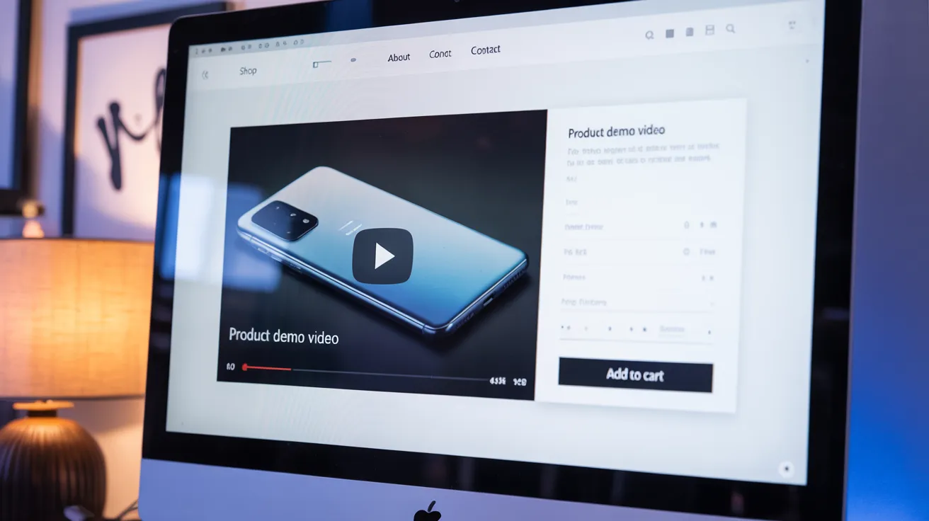 Product demo video from a product page