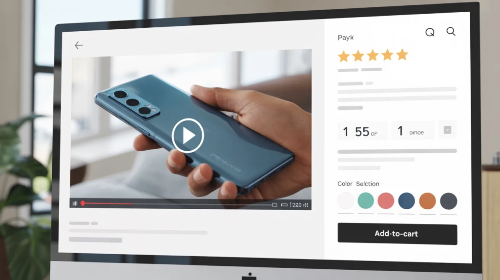 An elaborate description of a product through a video